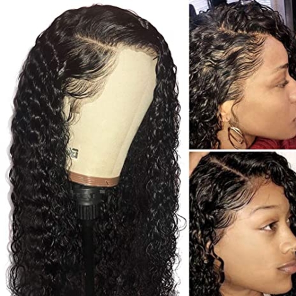 Deep Wave 4x4 closure wig Human Hair Deep Wave Lace Front wigs - Picture 2 of 6